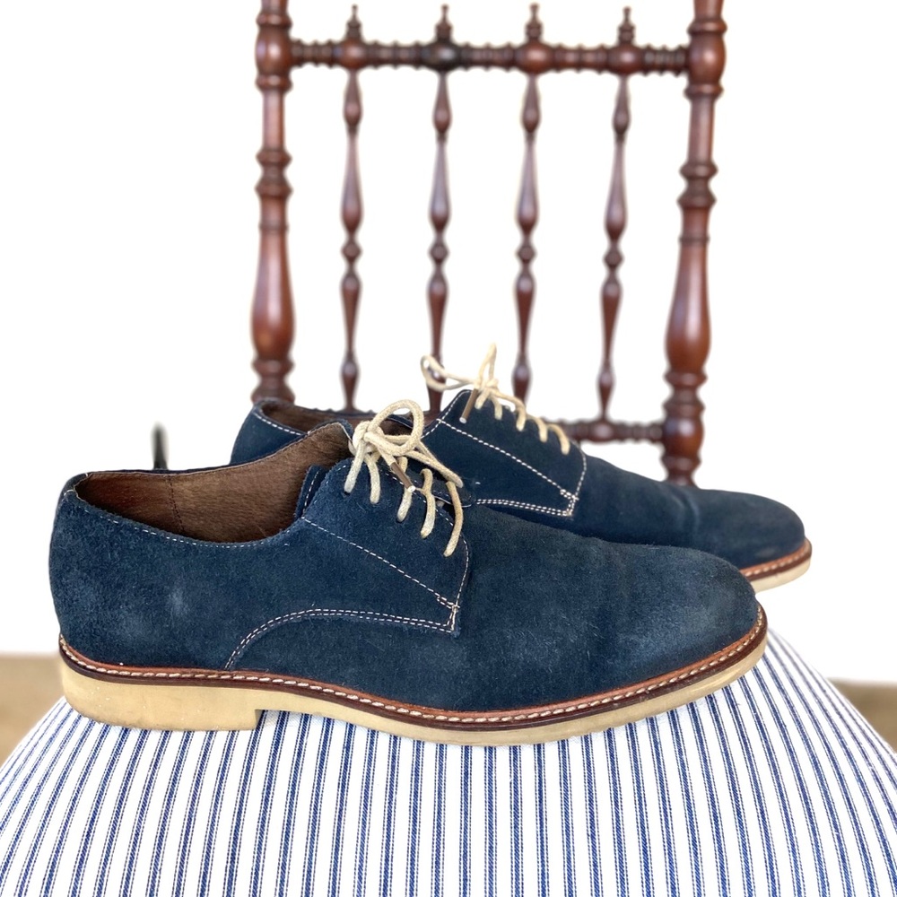 Aston Grey Blue Suede Shoes 👞